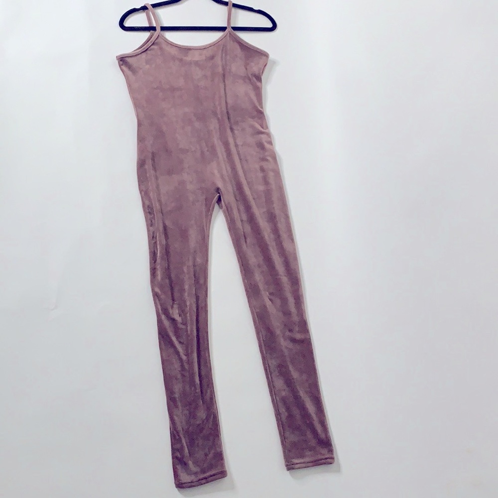 Purple Velour Jumpsuit